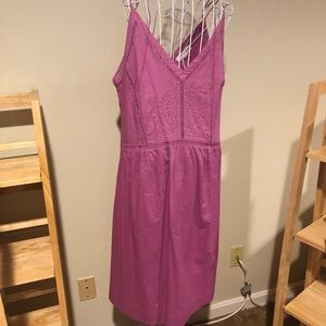 NWT LOFT 💯% Cotton M Dress w/floral decor